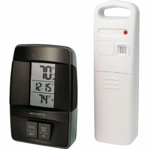 Acurite 1.6in. W x 4.8in. H Sensor Wireless Indoor & Outdoor Thermometer 00606A3